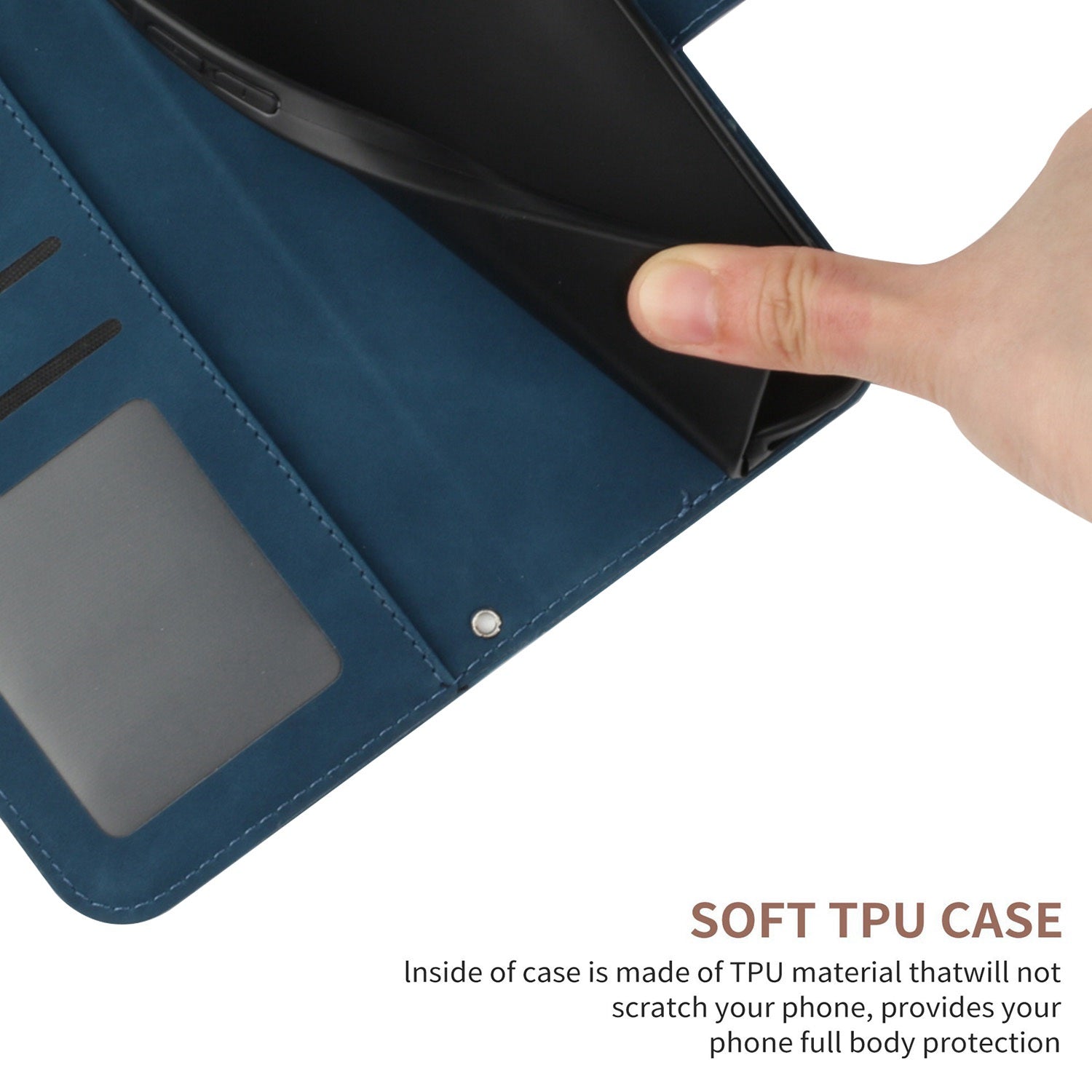 HT04 For Samsung Galaxy Xcover7 Leather Case with Shoulder Strap Wallet Phone Cover - Dark Blue HT04 For Samsung Galaxy Xcover7 Leather Case with Shoulder Strap Wallet Phone Cover - Dark Blue